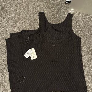 Billabong Black Eyelet Sleeveless Swim Coverup